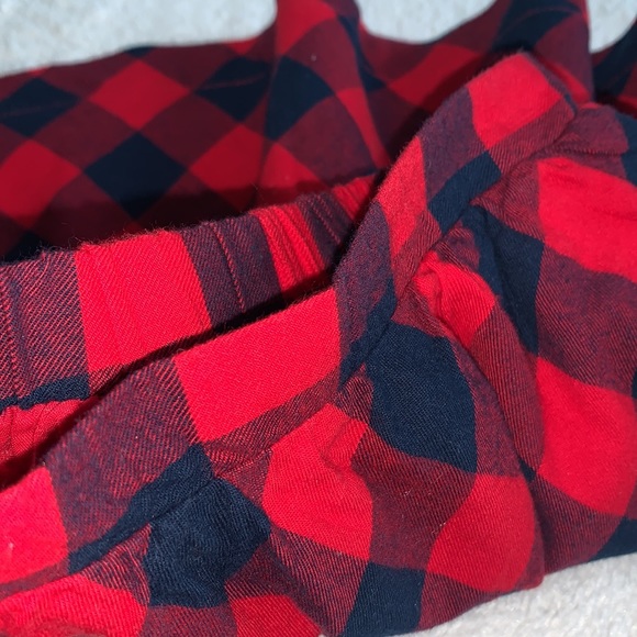 Gap Girls Red Blue Cotton Flannel Skirt 5 EUC Lined - Picture 8 of 11
